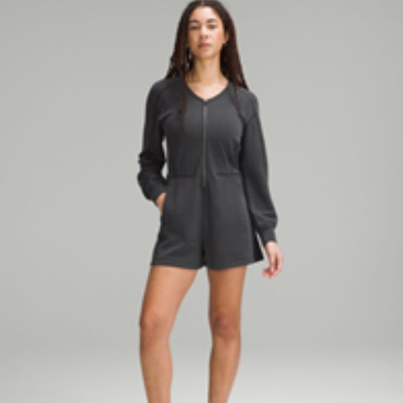 lululemon women's Ribbed Softstreme Long-Sleeve Romper - Picture 1 of 5